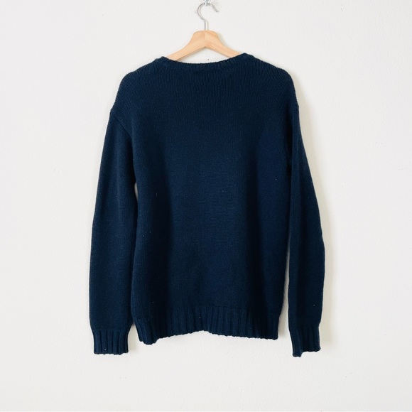 Ralph Lauren 100% cashmere SMALL Purple Label USA Flag Knit Sweater in Navy - Picture 10 of 14